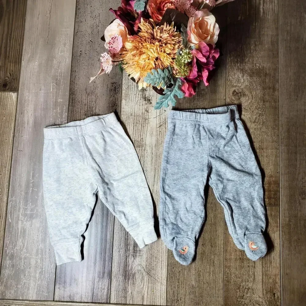 Carter's and Chick Pea Unisex Baby Pants Bundle Size 3-6 Months